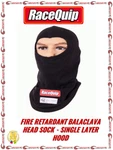 Racequip Sfi 3.3 Fire Retardant Underwear Head Sock Balaclava Adult Black 433991 New. Price: $40.17.