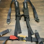 Aces Racing 4 Point Harness With 2 Inch Padding And Latch & Link - Black Used. Price: $39.99.