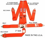 Rjs Racing Sfi 16.1 Latch & Link 5 Pt Floor Mount Harness Red 1131004 New. Price: $137.49.