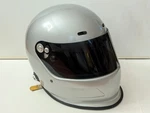Impact Charger Racing Silver Helmet, Large Snell Race Car Track Used. Price: $99.99.