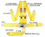 Rjs Racing Sfi 16.1 Latch & Link 5 Pt Floor Mount Harness Yellow 1131006 New. Price: $137.49.