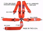 Rjs Sfi 16.1 Cam Lock Pt Racing Harness Roll Bar Mount Bolt Orange 1032505 New. Price: $185.89.