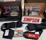 Simpson Safety Harness 3" Latch & Link Lap Belt 2 Point Race Black Set New. Price: $120.00.