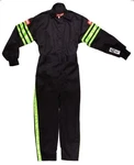 Racequip 1950796RQP PRO-1 Driving Suit Sfi 3.2A/1 Black/green Stripe Youth Xl New. Price: $124.95.