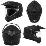 New Fly Racing Trekker Solid Matte Black Dot Ece Motorcycle Helmet All Sizes. Price: $219.95.