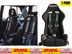 Takata Oem 4-POINT 3 Racing Harness (pair) Black Snap-on Brand New Dhl. Price: $189.00.