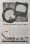 1943 AD(K13) Simpson Co. Chicago. Electrical And Testing Instruments Used. Price: $6.49.
