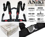 2X Aniki Black 4 Point Aircraft Buckle Seat Belt Harness W/ Ultra Shoulder Pad New. Price: $117.55.