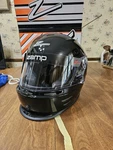 Zamp RZ-42Y Youth Racing Helmet/ With Neck Collar Black, Size 52CM. New Open Box. Price: $235.99.