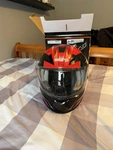 Zamp FS-9 M2020D/DOT Helmet, Graphic Orange/black, X-large New. Price: $125.00.