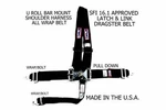 Rjs Sfi 16.1 Latch & Link Harness Dragster U Wrap Roll Bar Point Black 1125601 New. Price: $95.69.