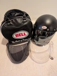 Bell Bullitt Carbon Matte Helmet Small 3 Sheild 1 Clear Bubble 2 Tinted Pre-owned. Price: $255.00.