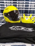 Afx FX-55 Hi Vis Yellow Universal Helmet New. Price: $59.99.
