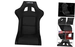 NRG-FRP-310E Glass Fixed Back Bucket Black Microfiber / Leather- New. Price: $418.21.
