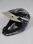 Bell Exodus Full-face Bike Helmet W/ Chinbar, Black/blue/white Used. Price: $25.00.
