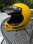 Vintage 1980 Simpson Yellow Motorcycle Racing Helmet 7 1/4, Snell U.s.a Pre-owned. Price: $200.00.