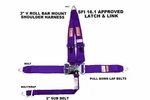 Racerdirect 5 Point Sfi 16.1 Latch & Link 3" Racing Belt Harness Purple New. Price: $89.05.