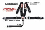 Racing Harness Sfi 16.1 Cam Lock 3" Universal 5 Point Bolt Or Wrap Black New. Price: $155.09.