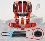 Orange 2" 5-POINT Safety Harness W/ Bypass Override Plug For Most Can-am Utvs New. Price: $134.99.