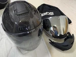 Wins Force Full Face Helmet Carbon Shell With Guard & Mirror Shield Used. Price: $524.21.