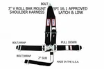 Rjs Racing Equipment Sfi 16.1 Latch & Link Point Harness Black 1125701 New. Price: $109.99.