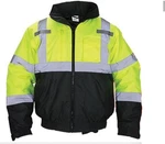 Sas Safety 690-1509 Hooded Bomber Jacket Lg Polyester Class 3 Yellow New. Price: $66.76.