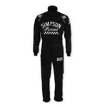 Simpson Safety CK02321 Checkers Classic Layer Racing Suit - Black, Large New. Price: $665.95.