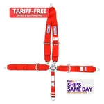 Rjs Safety 1029304, Kit Red 5 Pt Harness System Q/r Rd Roll Bar 2INSUB Performan New. Price: $242.60.