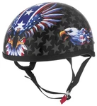 Skid Lid Lethal Threat Motorcycle Half Helmet Usa Flame Eagle New. Price: $82.73.