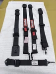 Racequip Black Car Seat Belts 5 Pt Sfi Safety Harness Imca Nhra Usra Used. Price: $35.00.