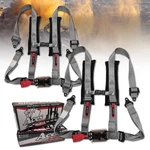 (pair) Silver 4 Point Harness Rzr Yxz Utv Canam With Latch & Link Buckle--sxs New. Price: $109.99.
