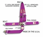 Rjs Sfi 16.1 Latch&link 5 Pt Harness V Roll Bar Mount Bolt Purple 1126208 New. Price: $93.99.