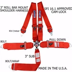 Rjs Sfi 16.1 Cam Lock Point Racing Harness Roll Bar Mount Bolt Red 1032504 New. Price: $185.89.
