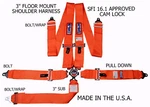 Rjs Racing Sfi 16.1 Cam Lock 5POINT Seat Belt Harness Floor Mount Orange 1034905 New. Price: $189.19.