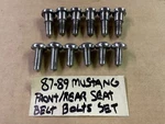 87-89 Ford Mustang Seat Belt Bolts Set Front & Rear Complete Factory Oem Used. Price: $89.99.