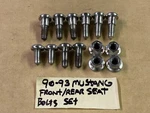 90-93 Ford Mustang Seat Belt Bolts Set Front & Rear Complete Factory Oem Used. Price: $89.99.