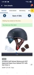 Vcoros Half Helmet Motorcycle Dot Approved With Shield, Matte Blk Tags New. Price: $43.99.
