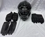 Hjc Helmets Adult I90 Modular Motorcycle Black 5XL W/gloves Lot (xl, Xxl) New. Price: $210.00.