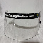 Racing Radios Clear Impact Shield For Helmet Used. Price: $25.00.