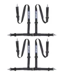 Two (2) Sparco 4PT Point Snap Seat Belts Safety Harnesses Pair - Black New. Price: $310.00.