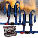 Polaris Rzr 4 Point Harness (pair) Blue - Universal Fit Latch & Link Buckle New. Price: $109.99.