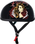 Skid Lid Lucky Lady Motorcycle Half Helmet Black New. Price: $88.07.