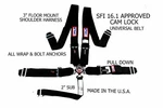 Rjs Racing Sfi 16.1 Cam Lock 5 Pt Seat Belt Harness Floor Mount Black 1034401 New. Price: $197.99.