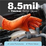 Raxwell Orange Nitrile Gloves 8.5 Mil Puncture-resistant With Grip 100 Count New. Price: $8.99.