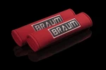 Braum Racing Red 2" Shoulder Pads - Pair New. Price: $20.00.