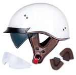 Vcoros Motorcycle Half Face Helmet Adult F-07 Dot Size Medium White New. Price: $59.95.