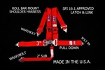 Rjs Racing Sfi 16.1 Latch & Link 5PT Seat Belt Harness Red 50502-18-06-4 New. Price: $98.99.