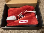 Nib Red Simpson Racing Sport Shoes / Size 10 New *** Sole Separation See Pics. Price: $49.99.
