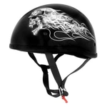 Skid Lid Lethal Threat Motorcycle Half Helmet Biker Skull New. Price: $82.73.
