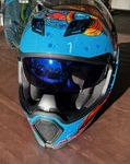 Icon Airflite Inky Helmet Blue/red Large Pre-owned. Price: $150.00.